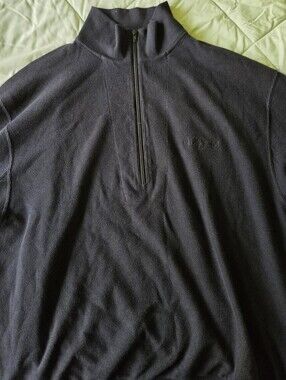 Bobby Jones Players Collection 1/4 Zip Pullover Sweater Black Size L
